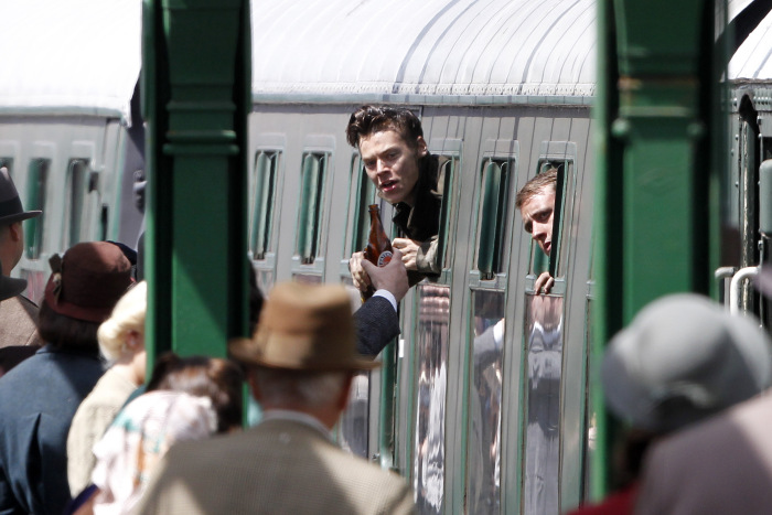 Mandatory Credit: Photo by Beretta/Sims/REX/Shutterstock (5782488h) Harry Styles 'Dunkirk' on location filming, Swanage, UK - 25 Jul 2016