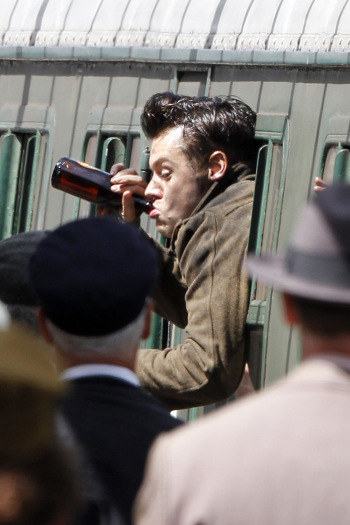 Mandatory Credit: Photo by Beretta/Sims/REX/Shutterstock (5782488o) Harry Styles 'Dunkirk' on location filming, Swanage, UK - 25 Jul 2016