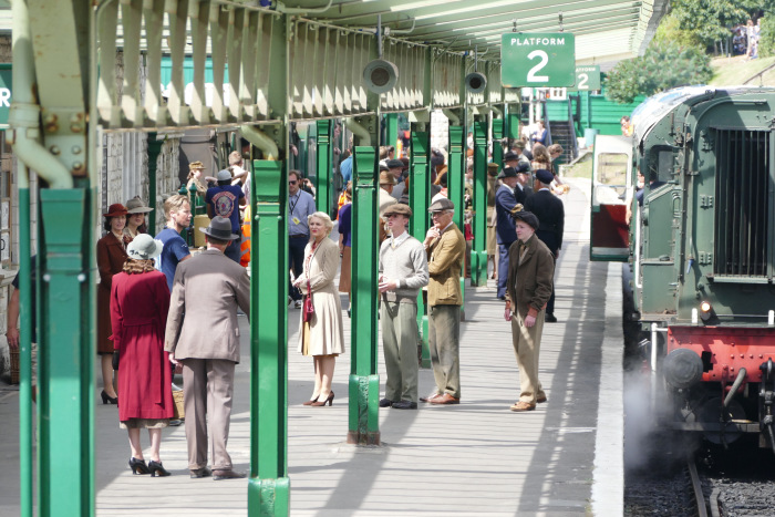 Mandatory Credit: Photo by Geoffrey Swaine/REX/Shutterstock (5782712b) 'Dunkirk' on location filming at Swanage Railway Centre 'Dunkirk' on location filming, Swanage, UK - 25 Jul 2016
