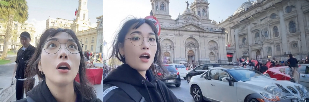 Influencer Coreana Impactada por Santiago: “Pensé que era EEUU”