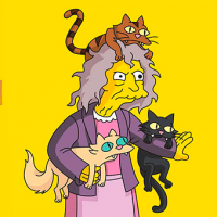 Revelado el pasado de La Loca de los Gatos en Los Simpson