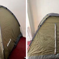 ¡Y por 14 luquitas! Arriendan carpa dentro de una casa en Santiago por Airbnb