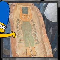 ¿Marge Simpson en un sarcófago de 3.500 años de antigüedad?