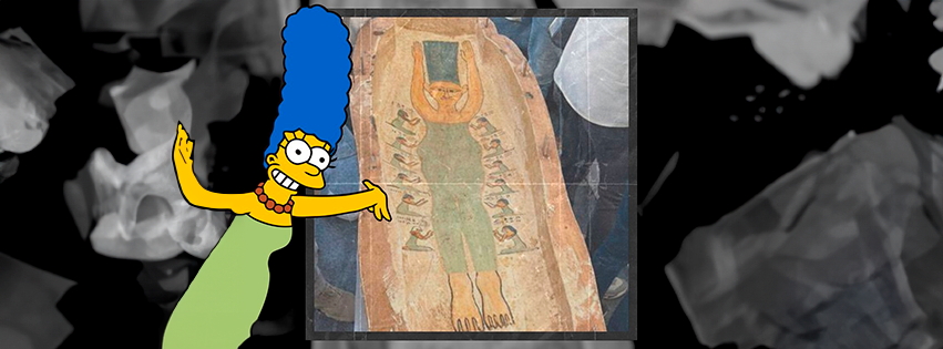¿Marge Simpson en un sarcófago de 3.500 años de antigüedad?