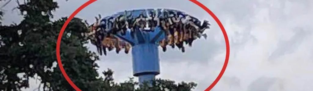 ¡Estuvieron colgados más de 30 minutos! veintiocho personas quedaron atrapadas boca abajo en juego mecánico