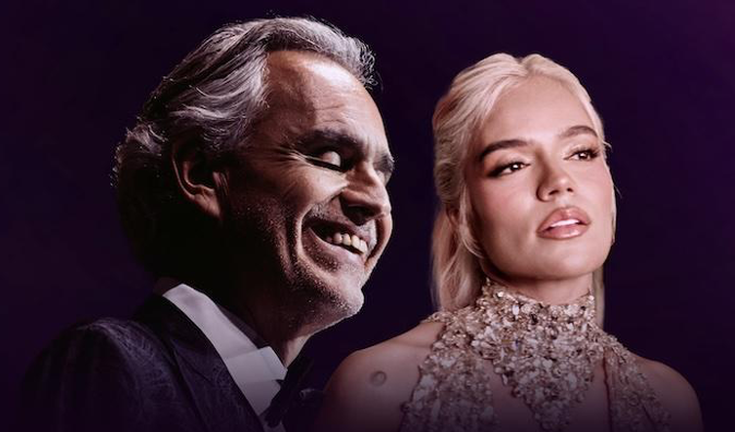 Oye el finde pa’ romántico: Andrea Bocelli sacó versión de “Vivo por Ella” junto a Karol G