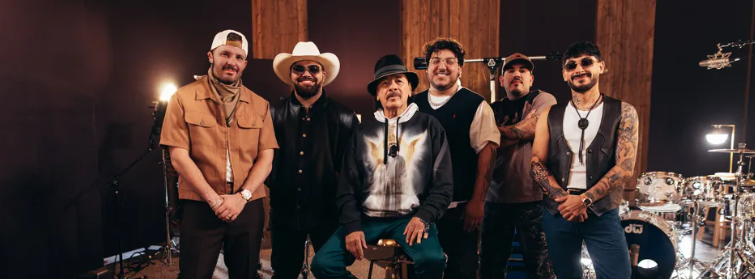 Presentan el backstage de la colaboración de Santana con Grupo Frontera