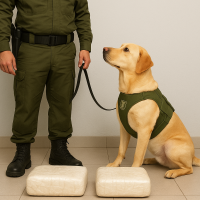 Perro policial descubre casi 7 kilos de cocaína en pareja de pasajeros en Lampa