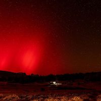 Impactantes imágenes de la aurora austral en Magallanes