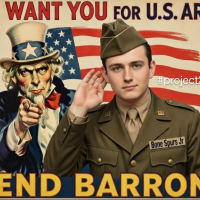 Lanzan campaña para que el hijo de Trump vaya a la guerra