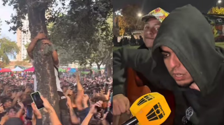 lincharon al Corxea en el Parque Almagro: le quitaron su guitarra