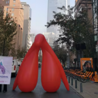Un clítoris gigante apareció  en las calles de Santiago