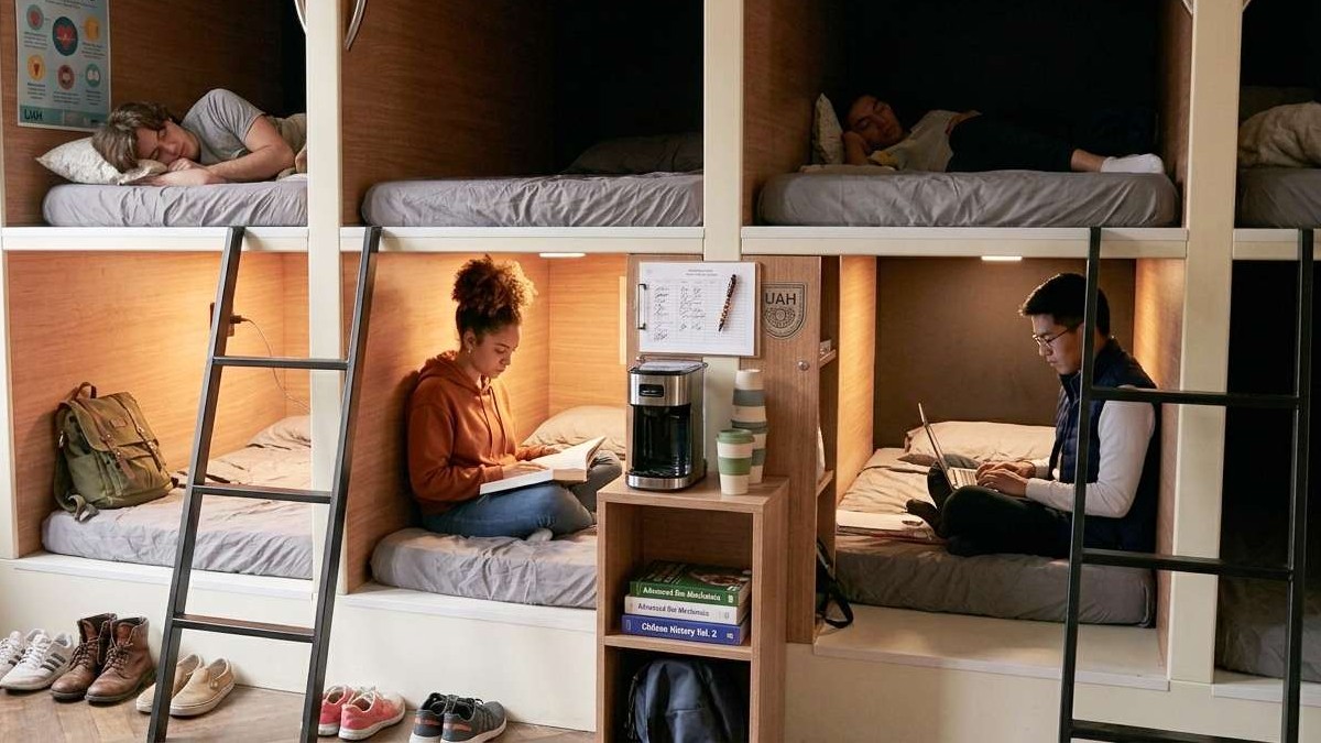 Universidad chilena habilita cápsulas para dormir entre clases