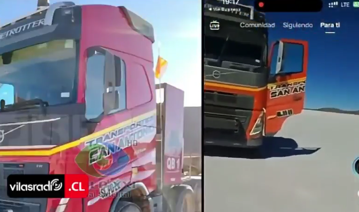 Insólito: Roban camión en Chile y lo venden en una transmisión en vivo en Bolivia
