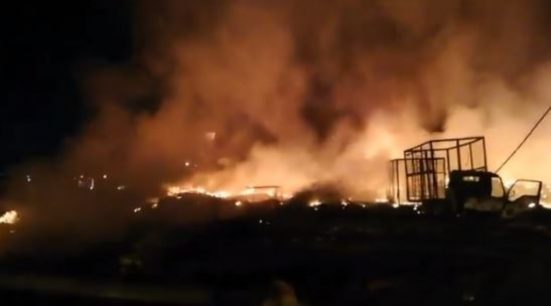 Lampa: Incendio afectó a predio de reciclaje en sector industrial