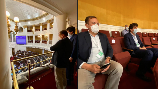 Diputado Schalper es criticado por ir a fiscalizar la convención, sin contar con facultades para aquello