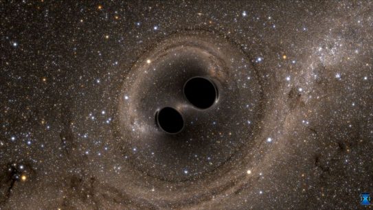 Astronomos descubren agujeros negros que chocarán y remecerán el espacio tiempo