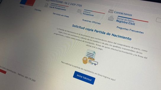 ¿Cómo obtener la partida de nacimiento en la página del Registro Civil?
