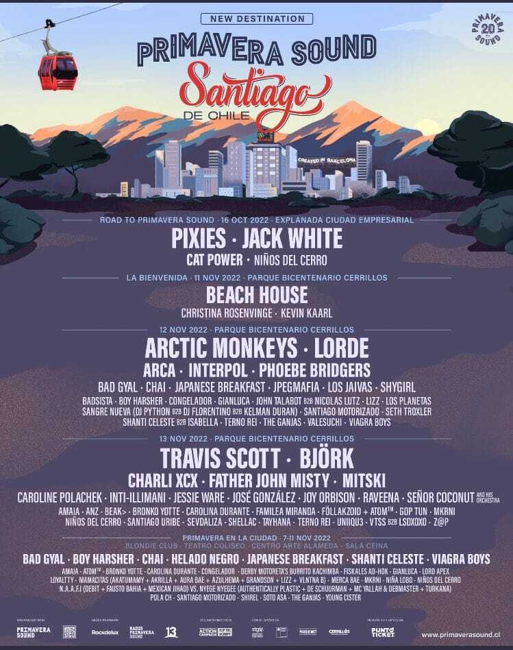 Line Up Primavera Sound Arctic Monkeys, Lorde, Jack White y Bjork