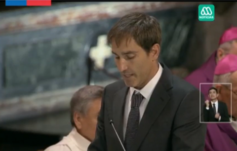 Así fue la emotiva despedida de Sebastián Piñera hijo a su padre en la Catedral de Santiago