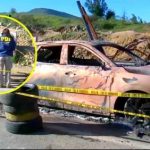 Encuentran auto quemado en cuesta Lo Prado: Sería el vehículo robado a hombre en Curacaví con el que lo atropellaron