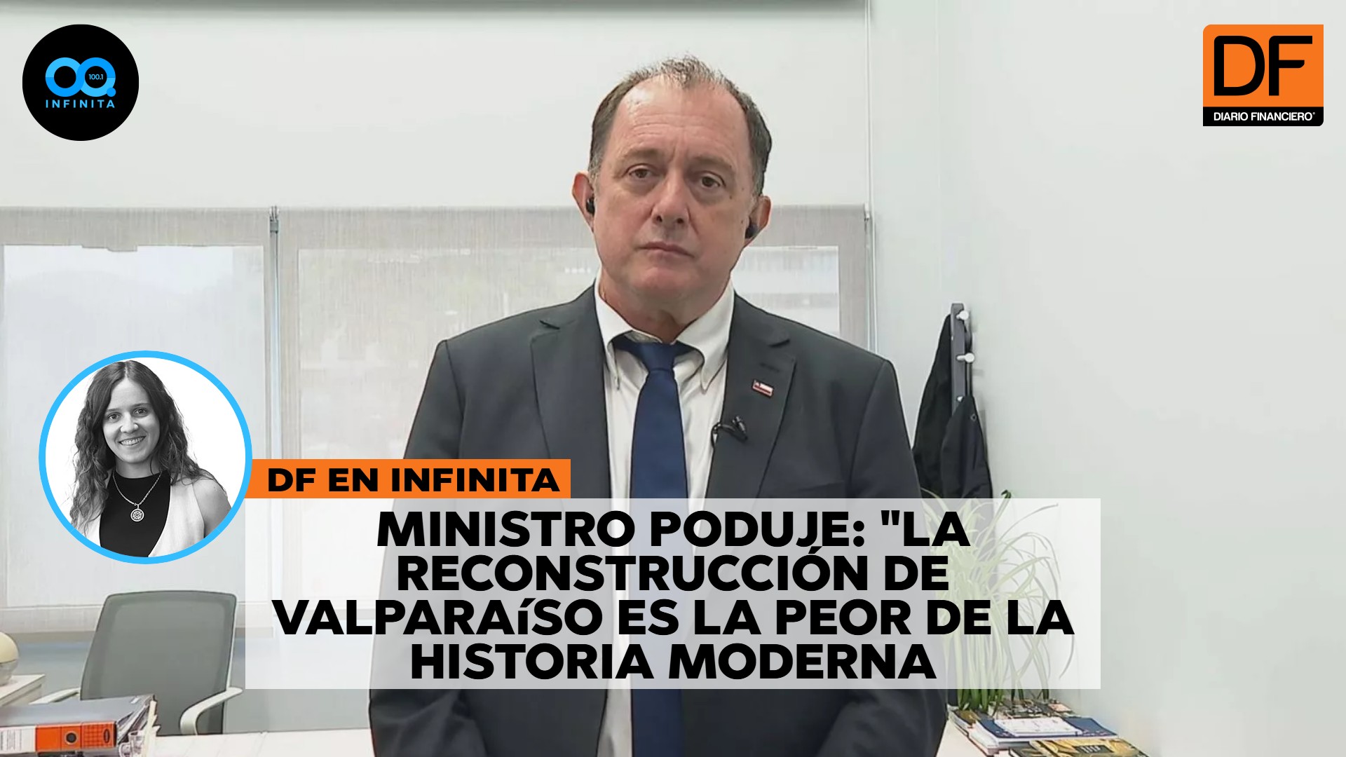 DF en Infinita | Ministro Poduje alerta estrechez fiscal en Vivienda y cuestiona gestión en reconstrucción
