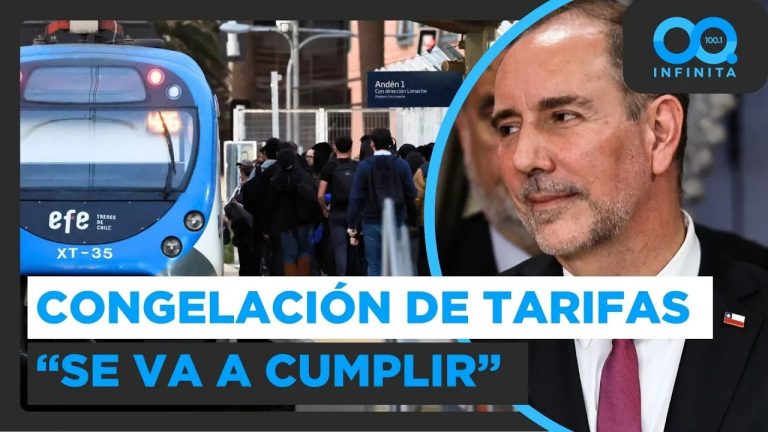 "Por supuesto que se va a cumplir": De Grange reafirma congelación tarifaria de transporte este año