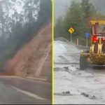 Temporal en el sur: Se registran cortes de rutas y deslizamientos de material por intensas lluvias