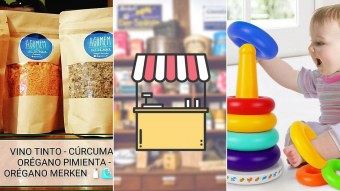 Kioskito Romántica: Sal de mar, artículos para bebés y pastelería en la vitrina de jueves