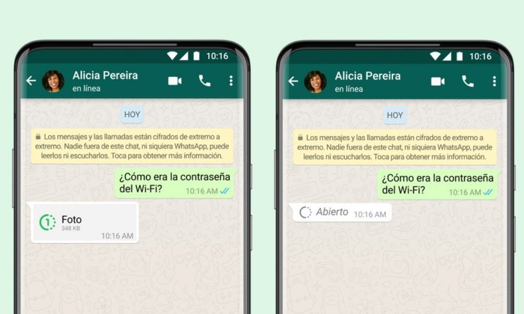 “visualización única” Nueva Función De Whatsapp Permite Enviar Fotos Que Se Ven Una Vez Y Se Borran 5127