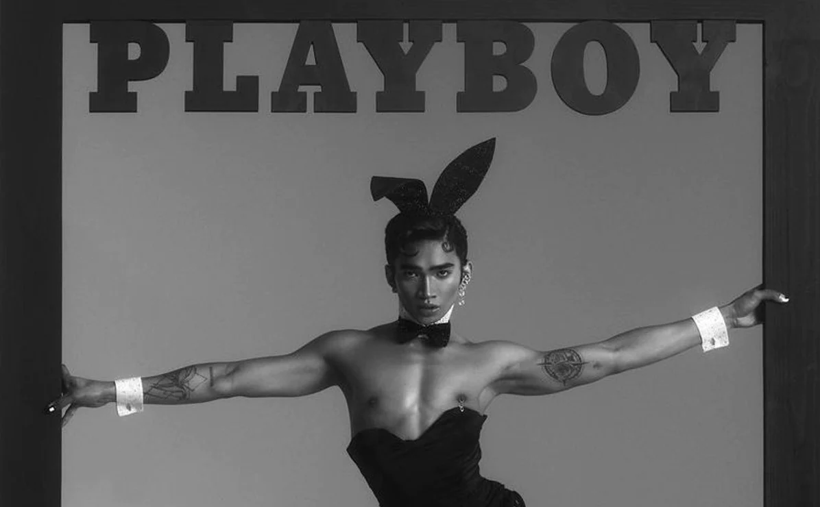 Un hito: Por primera vez un hombre gay posó como “conejito” en la portada  de Playboy