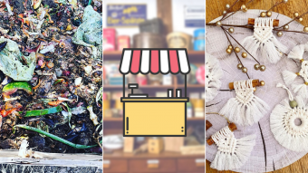 Kioskito Romántica: Compost, galletas caseras y tejidos en macramé en la vitrina de jueves