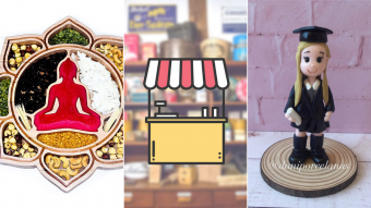 Kioskito Romántica: Trabajos en porcelana, ropa deportiva y creaciones en madera en la vitrina de viernes