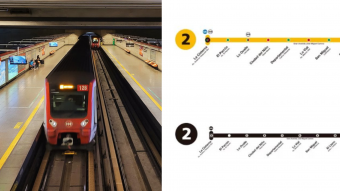 Metro de Santiago integrará nuevo diseño de las líneas de Ruta Expresa adaptado para las personas daltónicas