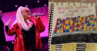 "La audiencia de mamá y su show en Chile": Hija de Christina Aguilera comparte tierno dibujo de su paso por Chile