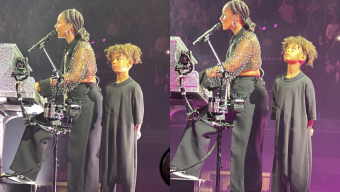 Hijo de Alicia Keys le hace guardia en el escenario para evitar que le lancen cosas