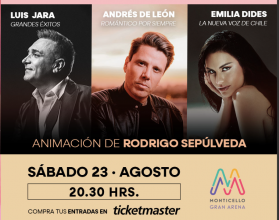 Emilia Dides, Andrés de León y Luis Jara: Celebra los 35 años de Radio Romántica en Gran Arena Monticello